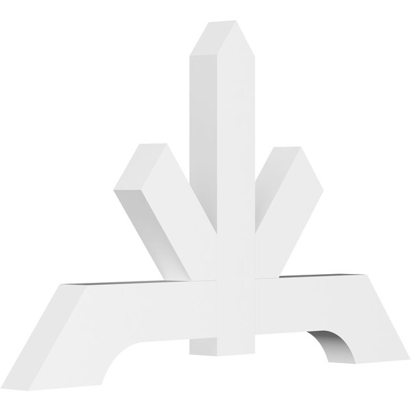 Ekena Millwork Vanguard Architectural Grade PVC Gable Bracket, 60"W x 37 1/2"H x 4"D x 6"F, 15/12 Pitch GBP060X38X0406VAN00 - main
